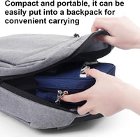 Travel Cable Organizer Bag, Water Resistant Cable Organizer for Cord, Phone Charger, Flash Drive, SD Card, Electronic Accessories Carry Case for Travel, Business Trip, Airplane (Navy Blue)