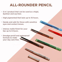 Colorbar All-Rounder Pencil-Blingy Bronze, Brown | Smudge Proof | Full Coverage | Combination | Waterproof