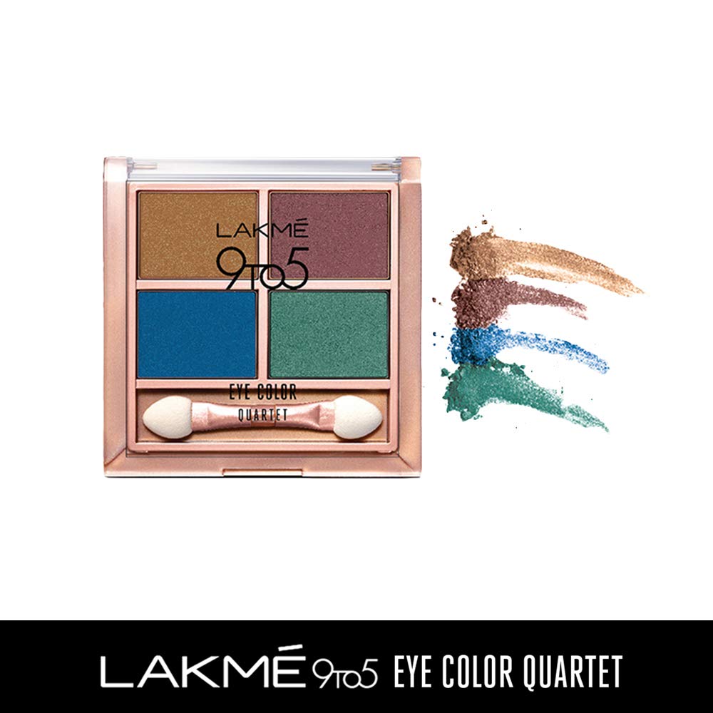 Lakmé 9 to 5 Eye Color Quartet Eye Shadow, Royal Peacock, 7 g