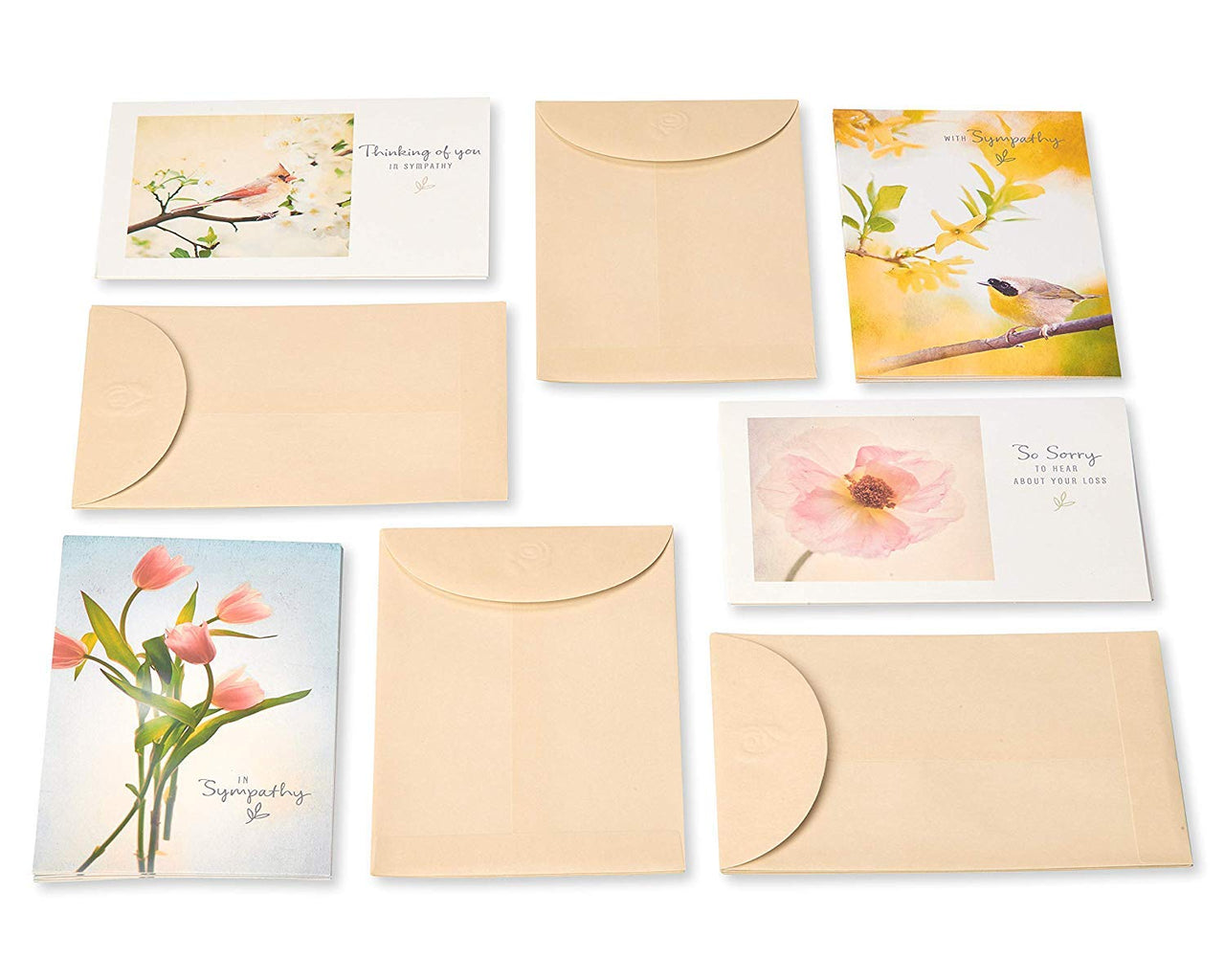 American Greetings Sympathy Cards Assortment with Envelopes, Floral (12-Count)