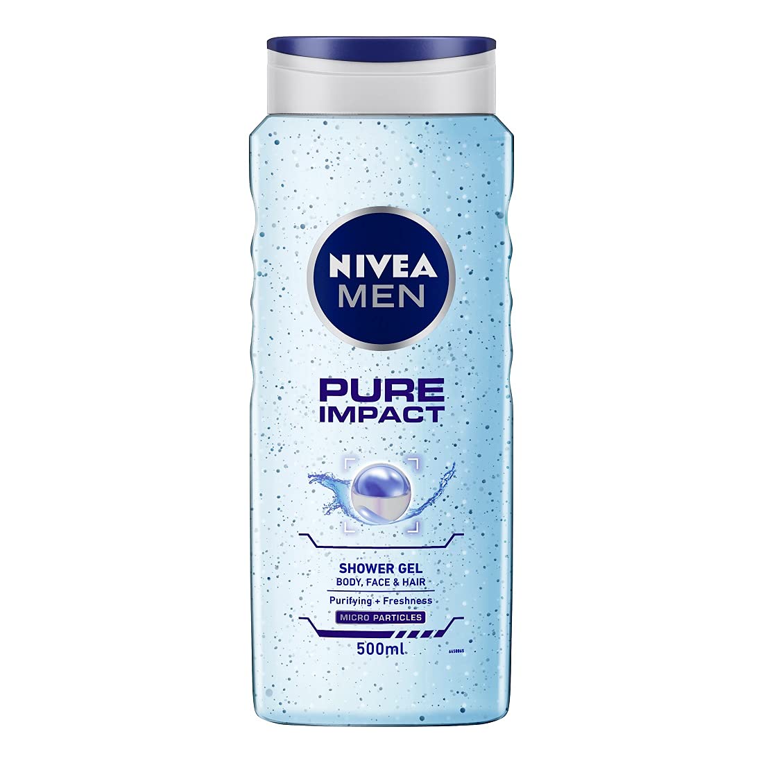 NIVEA MEN Shaving, Sensitive Shaving Foam, 250ml & NIVEA Men Body Wash, Pure Impact with Purifying Micro Particles, Shower Gel for Body, Face & Hair, 500 ml