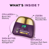 Joy Night Cream with Collagen, Jojoba, Shea Butter & Gotu Kola For Overnight Skin Repair | Ultra Light & Non Greasy Face Cream for Renewing Tired Skin & Prevent Premature Ageing 50ml