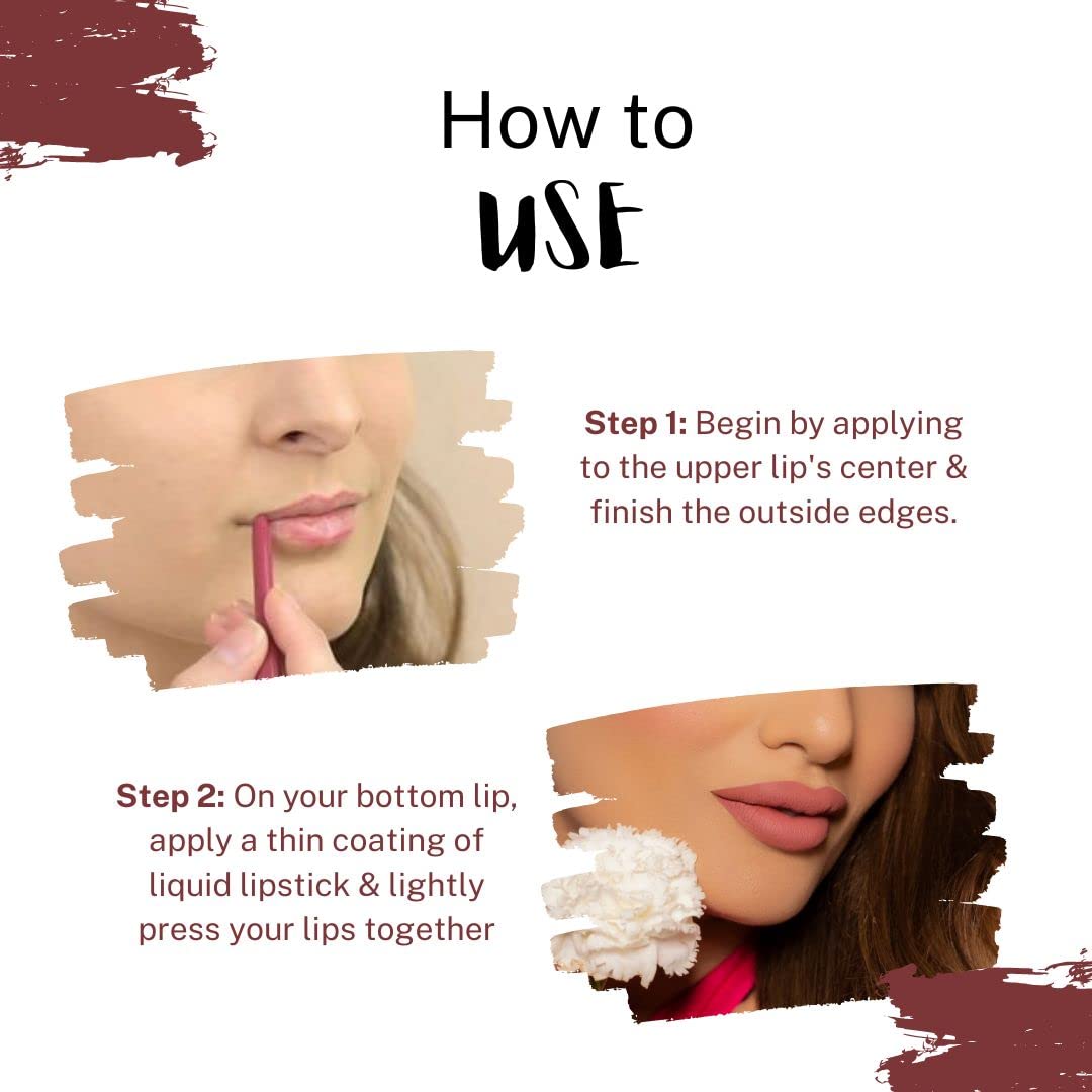 Love Earth Liquid Mousse Lipstick - Irish Coffee Matte Finish | Lightweight, Non-Sticky, Non-Drying,Transferproof, Waterproof | Lasts Up To 12 Hours With Vitamin E And Jojoba Oil - 6Ml