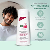 Sebamed Anti Hairloss Shampoo 200 ml|pH 5.5|Reduces Hairloss|Caffeine & Gingko Biloba| Hairfall| men & women |phthalates SLS and parabens free l Soap free l Toxin free l Clinically proven l