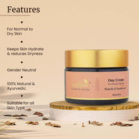 Mellow Mulethi & Sandalwood Day Cream | Lightweight Moisturizer for Oily & Normal Skin | Brightens, Hydrates & Protects from UVA/UVB | Non-Greasy, Fast-Absorbing | 50gm