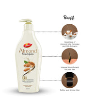 Dabur Almond Shampoo With Almond-Vita Complex & Milk Extracts, 350ml With Amla Hair Oil , 275ml Free