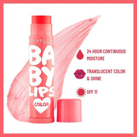 Maybelline New York Baby Lips Lip Balm, Pink Lolita, 4g and Maybelline New York Baby Lips Lip Balm, Cherry Kiss, 4g