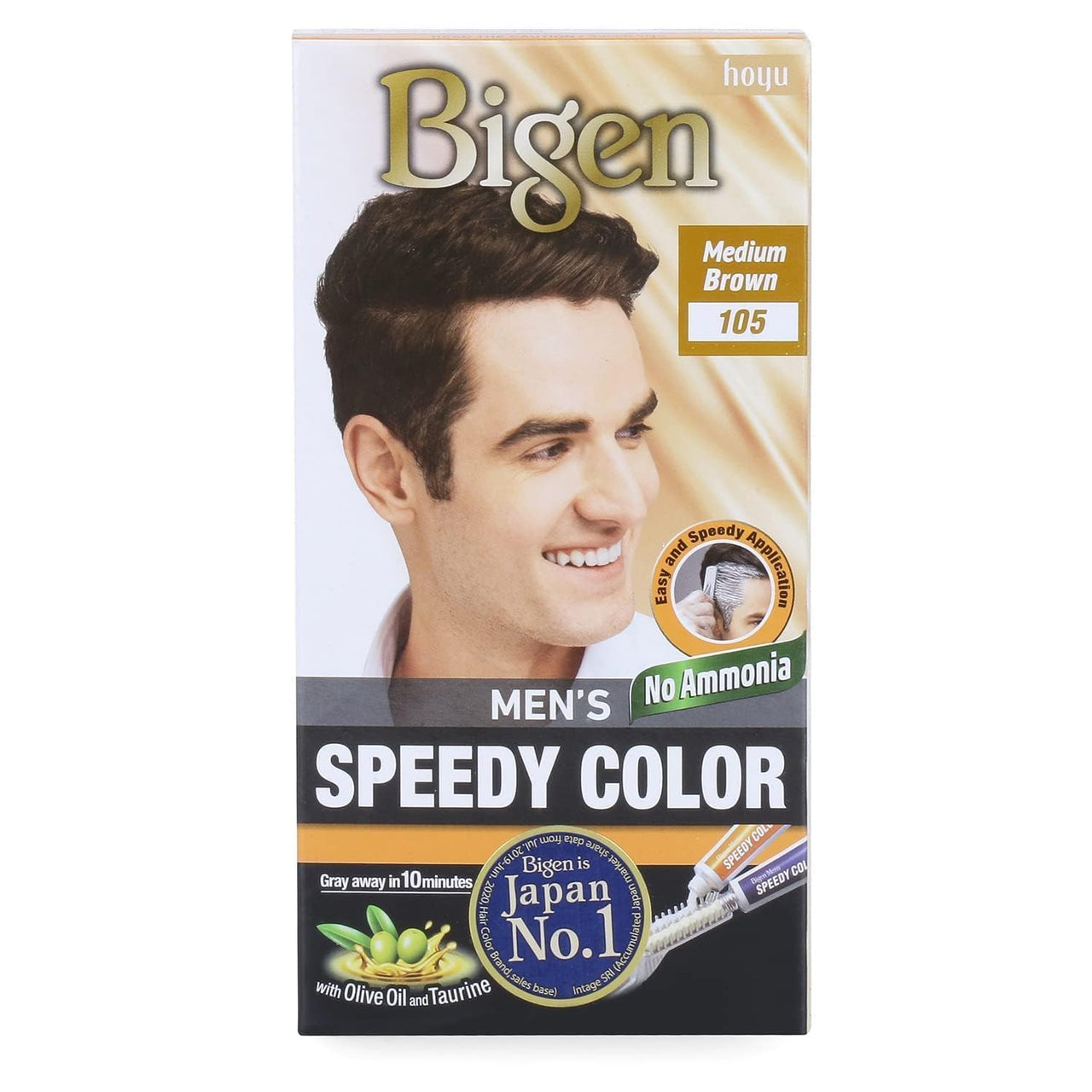 Bigen Bigen Men's  Speedy Hair Color Medium Brown 40gm+40gm -105, 80g