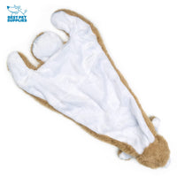 Best Pet Supplies 2-in-1 Stuffless Squeaky Dog Toys with Soft, Durable Fabric for Small, Medium, and Large Pets, No Stuffing for Indoor Play, Holds a Plastic Bottle - Hare, Large Brown/Hare