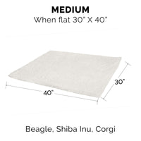 Furhaven Waterproof & Self-Warming Throw Blanket for Dogs & Indoor Cats, Washable & Reflects Body Heat - Soft-Edged Terry & Sherpa Dog Blanket - Dove, Medium Blanket - Soft Edged Terry & Sherpa (Dove) Self-Warming & Waterproof