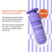 Foxtale Collagen-PDRN Cell Renewal Serum | Collagen + PDRN + Niacinamide + Polyglutamic Acid | Boosts Cell Renewal, Firms & Plumps Skin, Deeply Hydrates & Strengthens Barrier for Smooth, Glass-Skin Glow | For All Skin Types | 30 ml