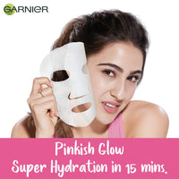 Garnier Skin Naturals, Sakura White, Face Serum Sheet Mask (Pink), 32g and Hydra Bomb Eye Serum Mask (Orange), 6 G