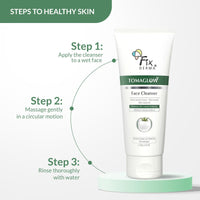 Fixderma Tomaglow Face Cleanser with White Tomato Extract, 2% Alpha Arbutin, 4% Niacinamide Tan Removal and Skin Brightening - 100 gm