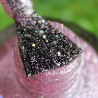 DeBelle Gel Nail Polish Ophelia (Lavender with Holo Glitter Sugar Finish Nail Paint)|Non UV - Gel Finish |Chip Resistant | Seaweed Enriched Formula| Long Lasting|Cruelty and Toxic Free| 8ml