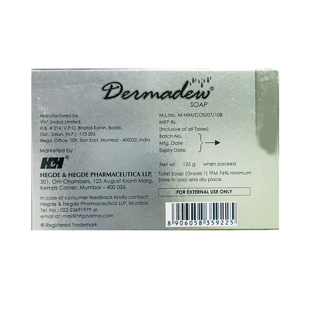 Dermadew - Pack of 125g Soap