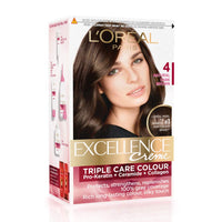 L'OREAL PARIS Excellence Creme Hair Color, 4 Natural Dark Brown, 72ml+100g and L'Oréal Paris Excellence Creme Hair Color, 5 Natural Brown (72ml+100g)