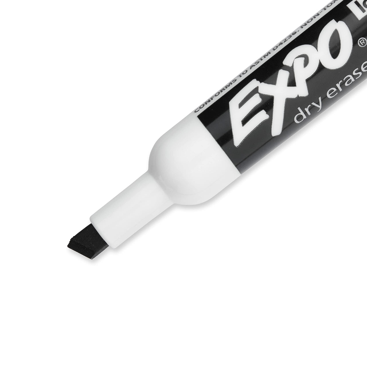 EXPO White Board Dry Erase Markers, Chisel Tip - Perfect Dry Erase Board Markers, Whiteboard Markers, Low-Odor, Black, Pack of 36 1 Count (Pack of 36)
