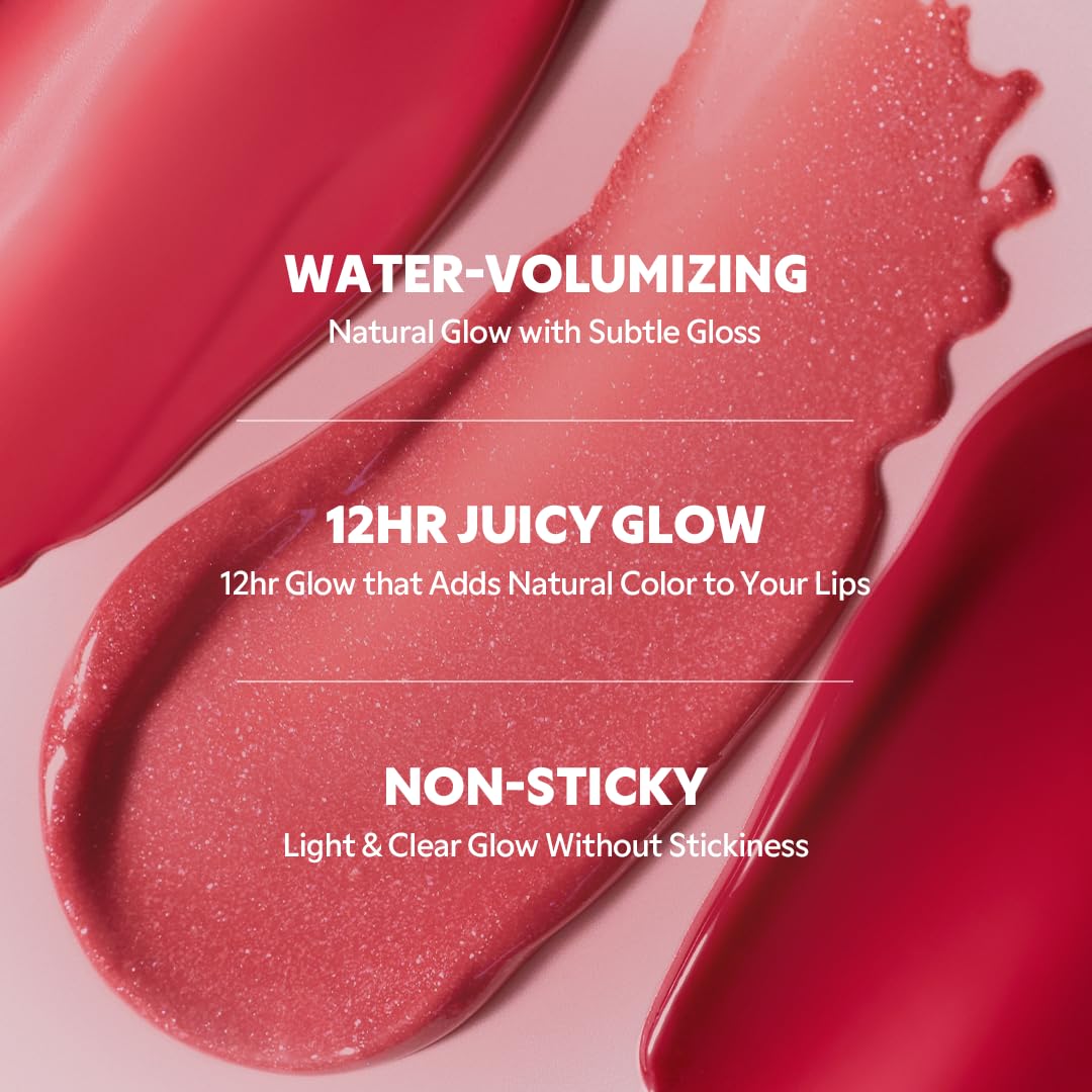 TIRTIR Waterism Tinted Lip Gloss, Kiss Ready Lipgloss, 12H Long Lasting Non Sticky Natural Tinted Glow Korean Multiuse Cheek and Lip Tint for Women gift, #13 LIKELY, 1.8g