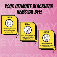 RENEE Black Head Removal Strips, for Deep Cleansing, Instant & Painless Blackheads & Whiteheads Removal, Algae Extract, Oat Extract, Vitamin E & Hyaluronic Acid Infused - 5N