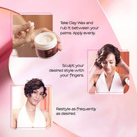Livon Style Pro Hair Clay Wax for Women & Men| Sculpt & Style with Matte finish |24 Hour Definition| With Kaolin Clay & Avocado | All Hair Types | 100g