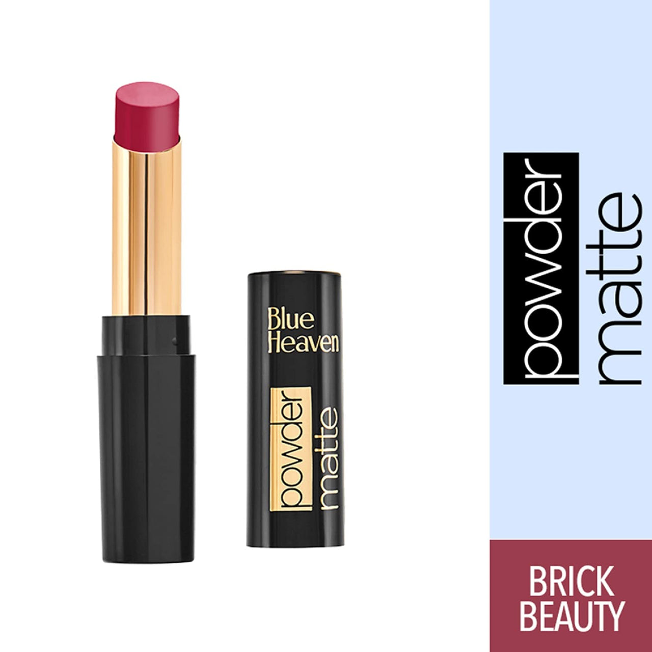 Blue Heaven Powder Matte Lipstick Mocha Madness&Blue Heaven Powder Matte -Brick Beauty, B01, 3.5 gm