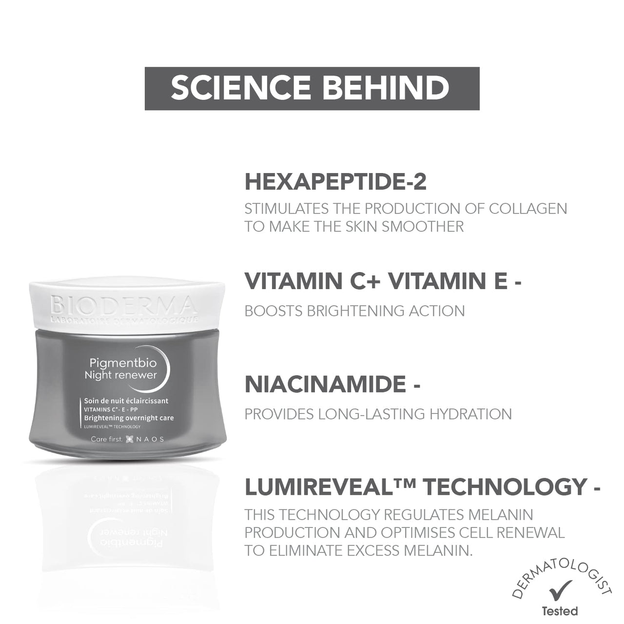 Bioderma Pigmentbio Brightening Cream - Night Renewer, 50ml