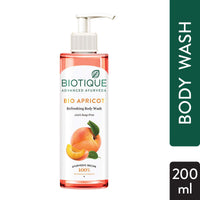 Biotique Apricot Body Wash, Transparent, 200ml & Bio Apricot Refreshing Body Wash, 190ml