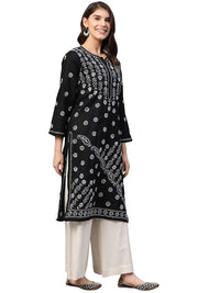 Ada Hand Embroidered Lucknowi Chikankari Ethnic Wear Cotton Kurta Kurti Tunic for Women