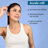 Sotrue Derma Roller 1mm | 540 Stainless Steel Needles | Derma Roller for Hair Growth & Thickening, Repair Damages and Activates Hair Follicles, Reduces Acne Scars (Black)