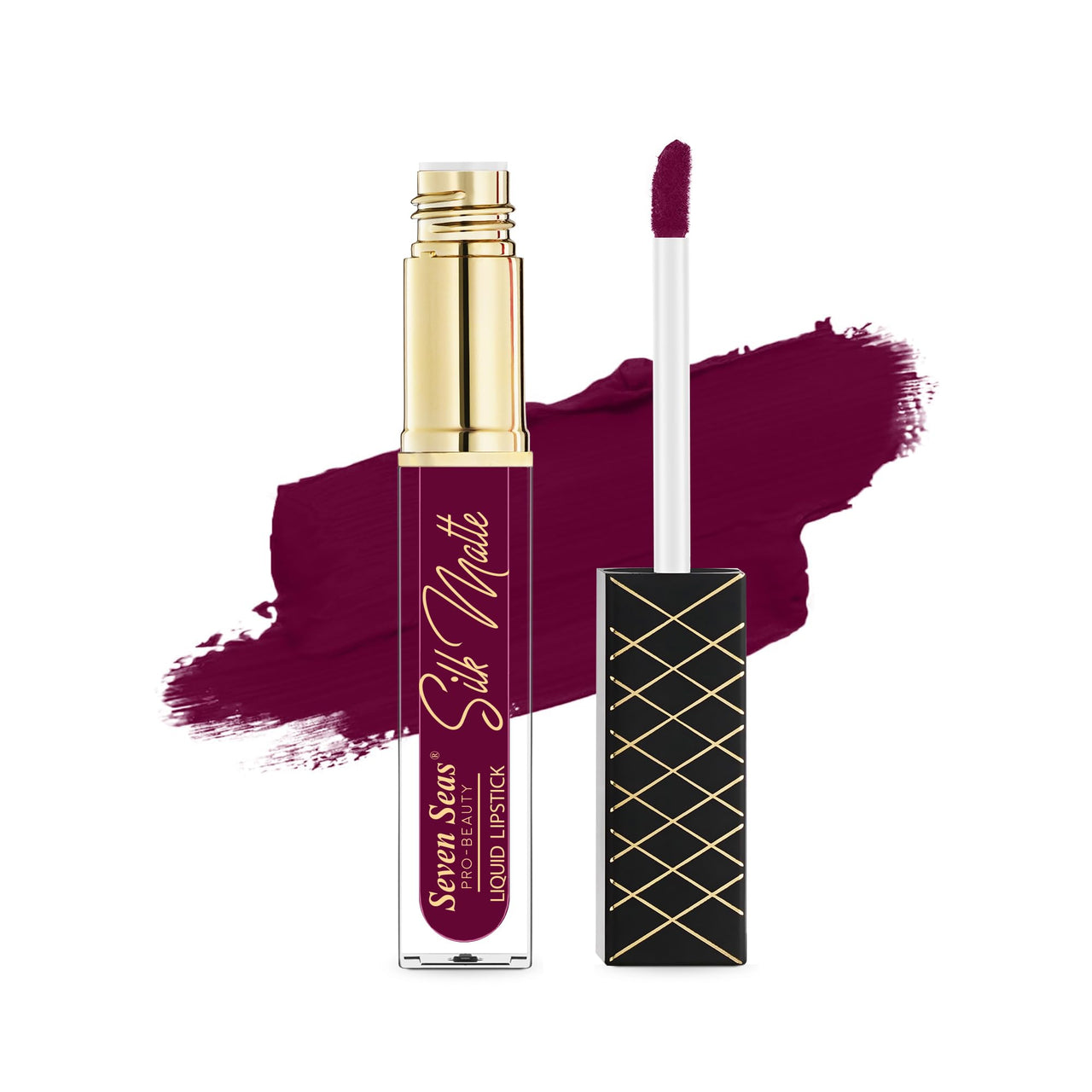 Seven Seas Silk Matte Liquid Lipstick | Long Lasting and Waterproof Liquid Lipstick for Women (Nightshadz, 7ml)