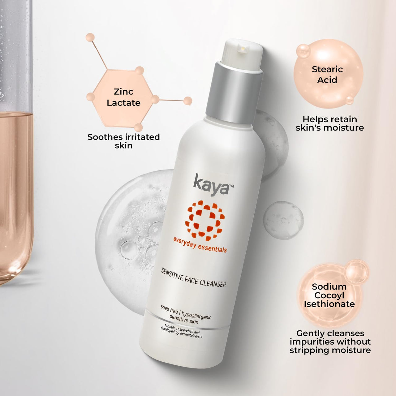 Kaya Clinic Sensitive Face Cleanser, 200ml Mild Cleanser, Gentle Facewash, Hypoallergenic, Sensitive Skin