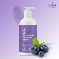 BAKE 2% Kojic Acid Brightening Body Wash with Glycolic Acid & Alpha Arbutin | De-Tan Body Wash | For Pigmentation & Tan Removal | For Dark Knees & Elbows | Dark Spots & Sun Damage | 250ml