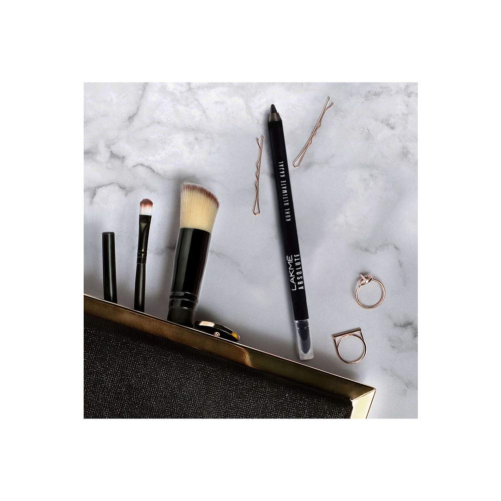 Lakmé Absolute Ultimate Kohl Kajal, Black, Water Resistant, Lasts Upto 16 Hrs, 1.2 g