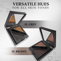 FACES CANADA HD Shape Up Brow Kit - Brown 02, 2.8g | Eyebrow Duo Kit - Wax & Powder With Brush | Long-Lasting | Precise & Natural Looking | Rich Color Payoff | Shaped & Defined Brows | Cruelty-free