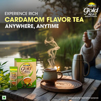 Tata Tea Gold All-in-1 Instant Premix Cardamom Tea, 14g Per Serve, Quick & Easy To Make Cardamom Tea, 10 Sachets