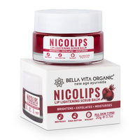 Bella Vita Organic Dark Spots Removal Combo with NicoLips Lip Scrub Balm Brightening Dark Lips for Men and Women (20gm) - Under Eye Cream for Dark Circles for Women & Men with Vitamin E (20gm)