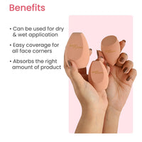 Earth Rhythm Beauty Blender Makeup Sponge for Makeup Artists and Professionals | Olive Cut Sponge | Latex Free | Flawless Application | Wash & Reuse - Pack of 1