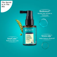 Pilgrim 3% Redensyl & 4% Anagain ADVANCED HAIR GROWTH SERUM (30 ml) For Dandruff-Prone Scalp | Controls Dandruffs, Hair Fall, Stimulates Hair Growth, Increase Hair Density | For All Men & Women