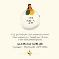 Ashpveda Aloe Vera Sunscreen SPF 50PA++++ | Broad Spectrum UVA/UVB & Blue Light Protection | Hydrating, Lightweight, Fast Absorbing, No white-cast, Non greasy | For Normal to Oily Skin (100ml)