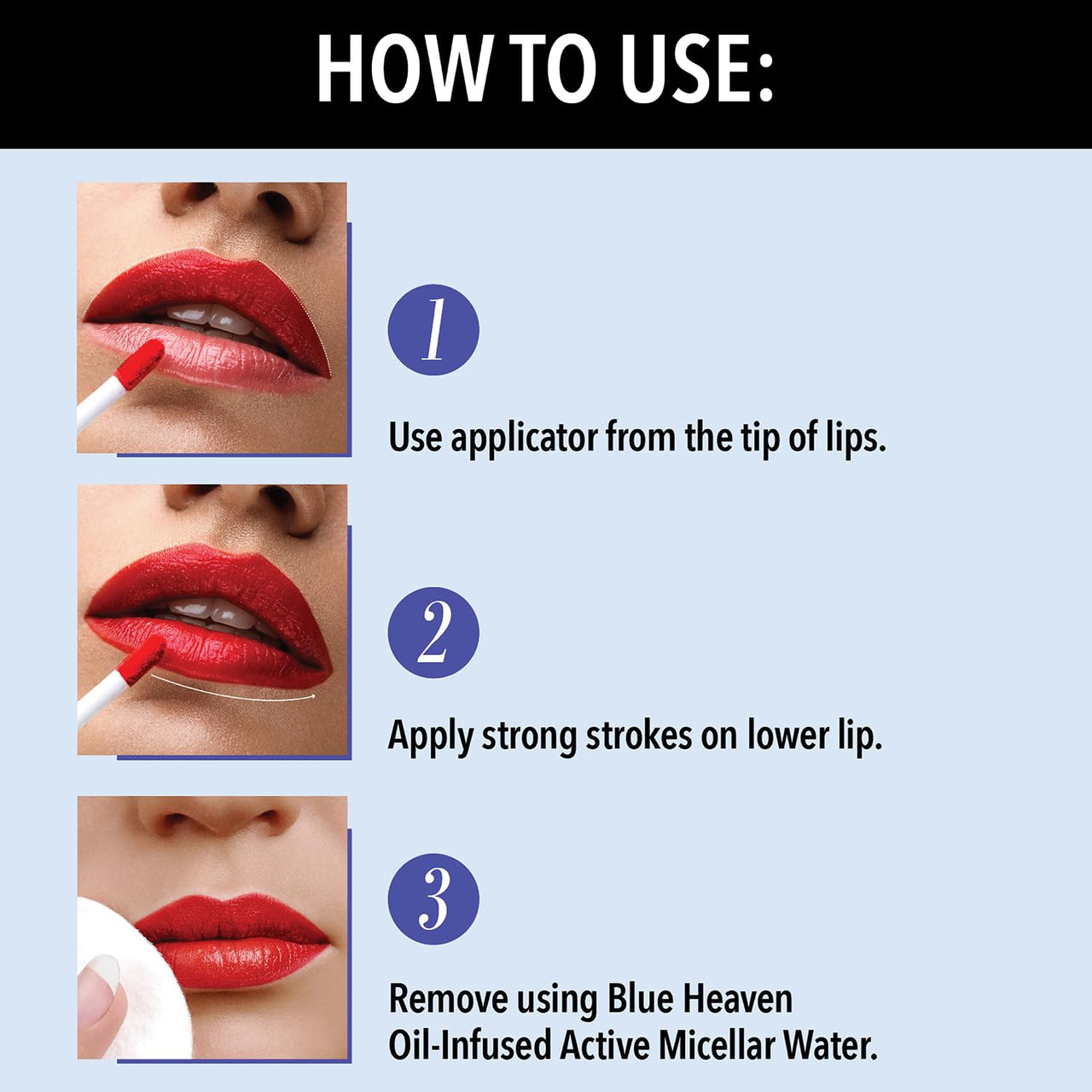 Blue Heaven Non Transfer Lip Color | Liquid lipstick Waterproof & Smudge Proof | Intense Pigment | Long-Lasting upto 8hr | Matte Finish with Hydrating Formula | 102 | 3GM