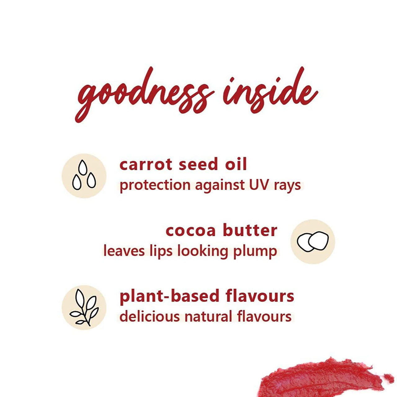 Plum Candy Melts Vegan Lip Balm | Red Velvet Love | Intense Moisturization | Natural UV Protection | Shea Butter & Cocoa Butter Infused | Cruelty Free & Paraben Free | 12g