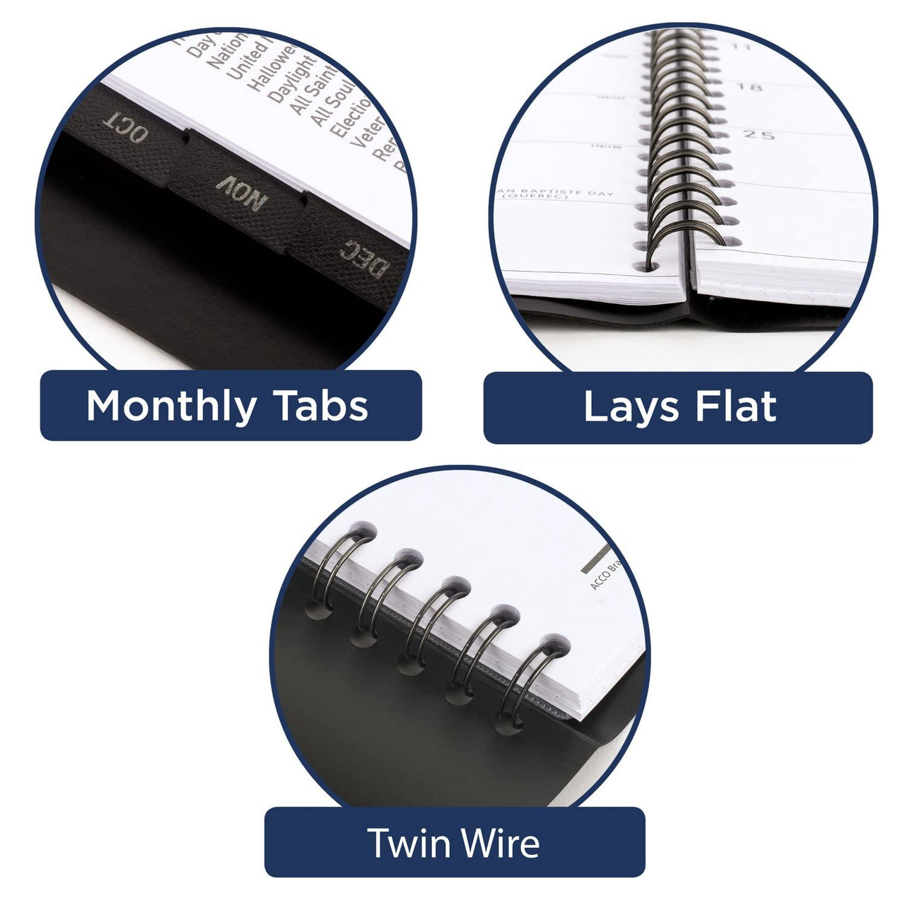 AT-A-GLANCE 2024 Monthly Planner, 9" x 11", Large, Contemporary Lite, Black (7026XL0524)