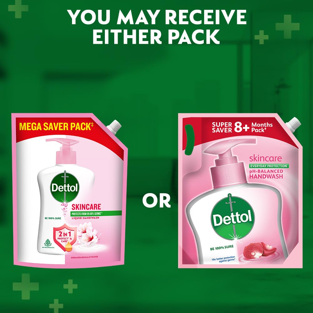 Dettol Liquid Handwash Refill – Skincare Hand Wash- 1350ml | pH Balanced | 10x Better Germ Protection