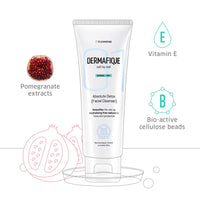 Dermafique Absolute Detox Facial Cleanser – 100ml, with Bio-Active Cellulose Beads, Face Wash Enriched with Vitamin E & Pomegranate Extracts | Soap, Paraben & Alcohol Free | Dermatologist Tested Face Cleanser
