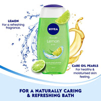 NIVEA Body Lotion for Very Dry Skin, 600 ml & NIVEA Body Wash, Lemon & Oil Shower Gel, Pampering Care with Refreshing Scent of Lemon, 500 ml