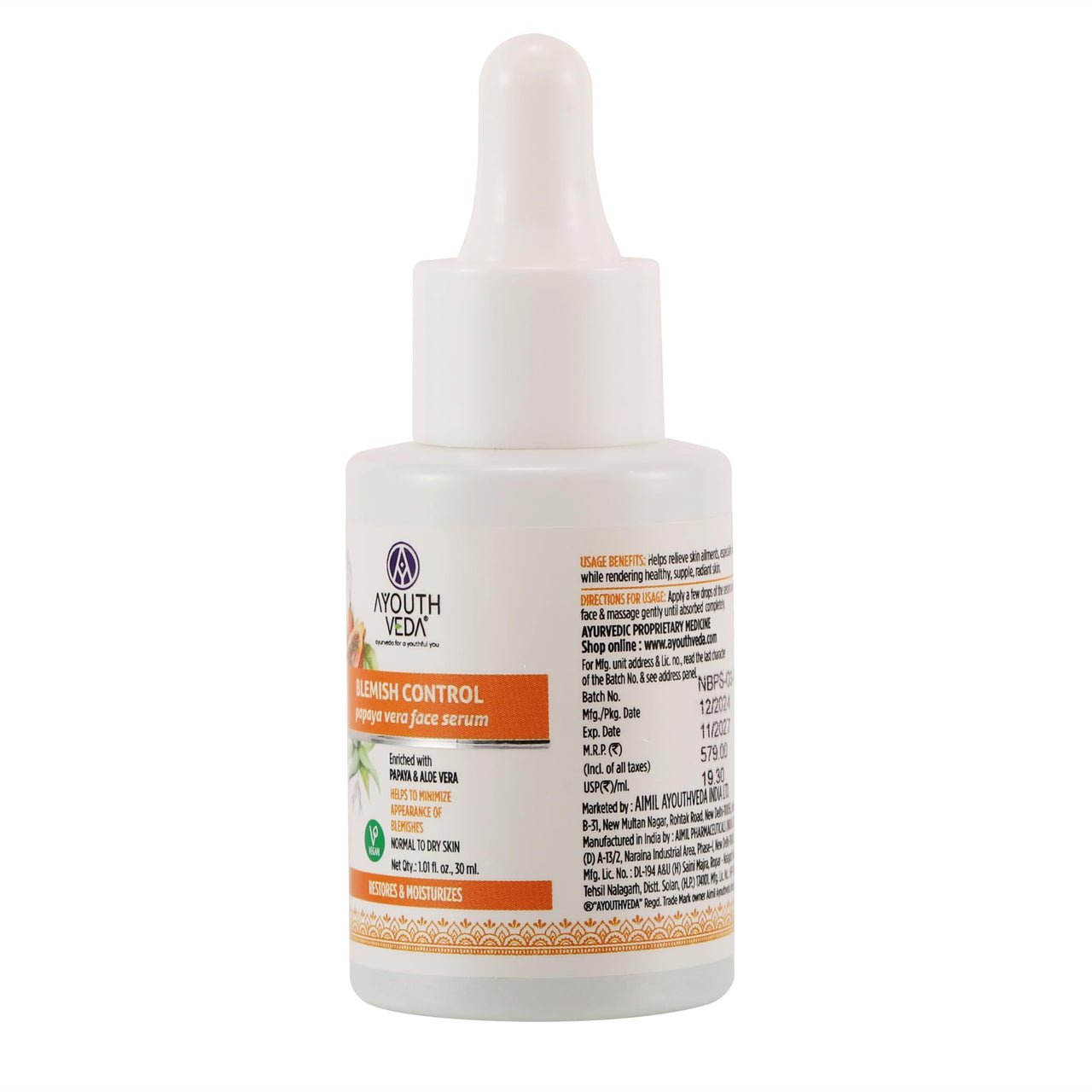 Ayouthveda Papaya Face Serum