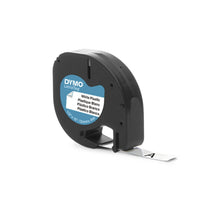 DYMO LT Plastic Labels for LetraTag Label Makers, Black Print on White Labels, 1/2-Inch x 13-Foot Rolls, 3 Count Plastic Black on White