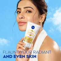 NIVEA Luminous Even Glow Face wash with an oil free formula, infused with AHA, Aloe vera, Guarana Extracts, Deeply cleanses, for Normal & Sensitive Skin, For Women & Men | 50ml