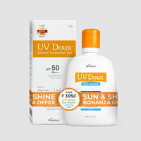 UV Doux Silicone Sunscreen Gel SPF50 PA+++ 50gm & UV Doux Face Cleanser 125ml Combo | Ultimate Skincare Duo for Sun Protection & Deep Cleansing | Non-Greasy, Dermatologist-Tested