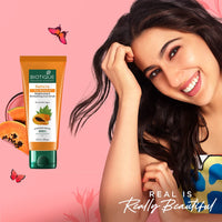 Biotique Papaya Tan Removal Brightening & Revitalizing Face Scrub | Gentle Exfoliation | Smooth and Clear Complexation | 100% Botanical Extracts| Suitable for All Skin Types | 100g (Pack of 3)